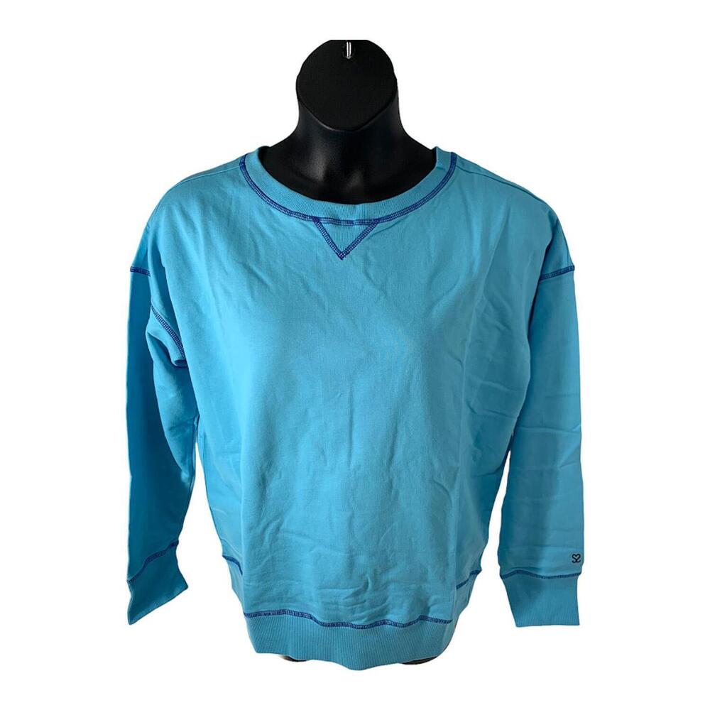 Seed to Style Organic Cotton French Terry Sweatshirt Light Blue - Regular
